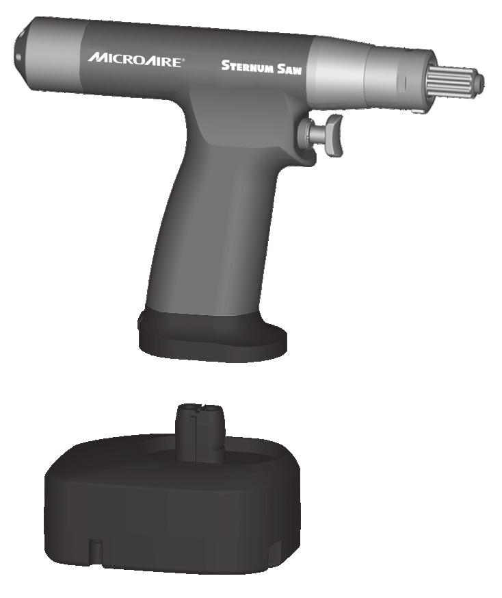 Avtryckare/säkerhetslås REF 7800 batteridriven sternumsåg fungerar med olika hastigheter och regleras genom att man trycker ner avtryckaren.