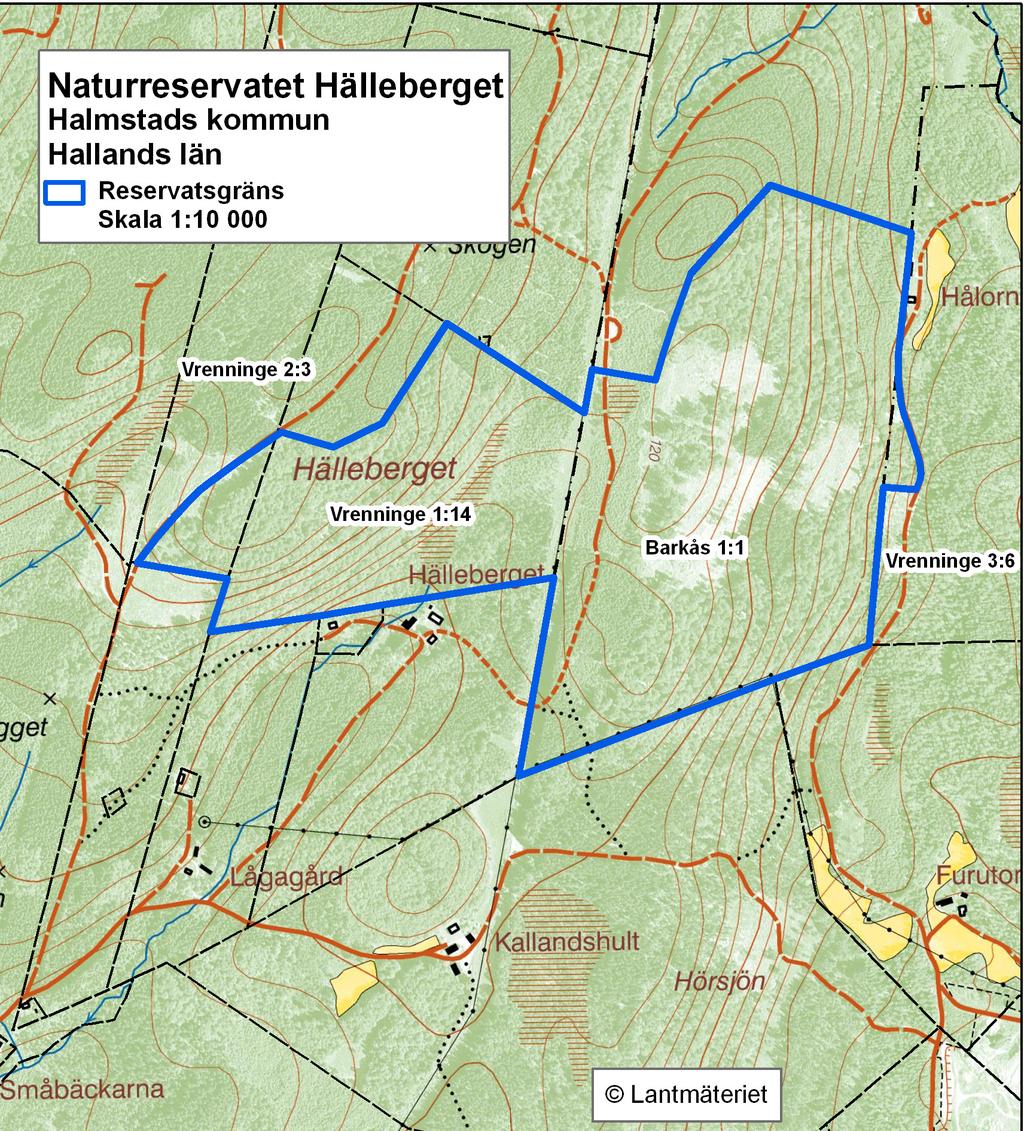 1 av 8 Bildande av naturreservatet Hälleberget i Halmstads kommun Beslut Länsstyrelsen i Hallands län beslutar med stöd av 7 kap.