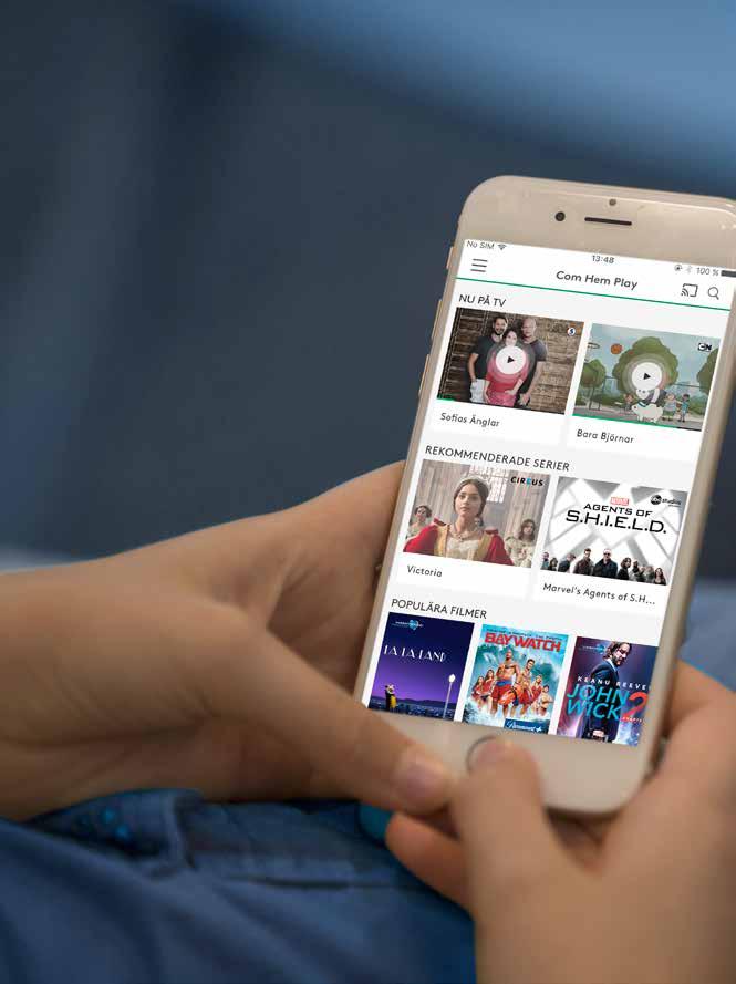 COM HEM TAR TV & PLAY TILL EN HELT NY NIVÅ Begreppet tv har förändrats i grunden och med Com Hem tar du ett gigantiskt steg till utvecklingens framkant.