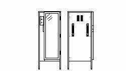 19 VÄRMESKÅP ET 811G Högskåp standard 12 gejderpar GN 1/1. 4 hyllor. Fläktvärme. Glasad dörr. Bredd: 600 mm. Djup: 650 mm. Höjd: 1565 mm.