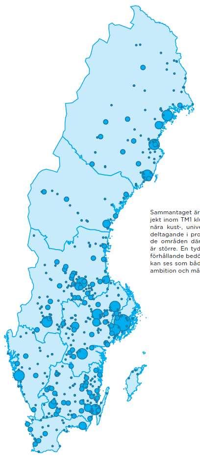 DELTAGANDE FÖRETAG ÄR SMÅ OCH KLUSTRADE