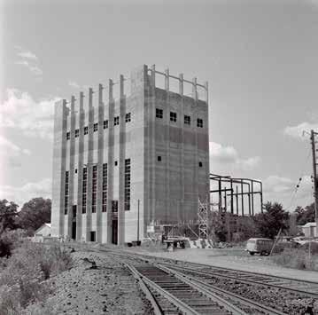 Västerås Kraftvärmeverk under byggnation. Foto B.