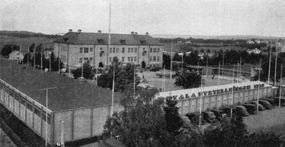 En vy över utställningsområdet. Fotograf okänd, 1937.