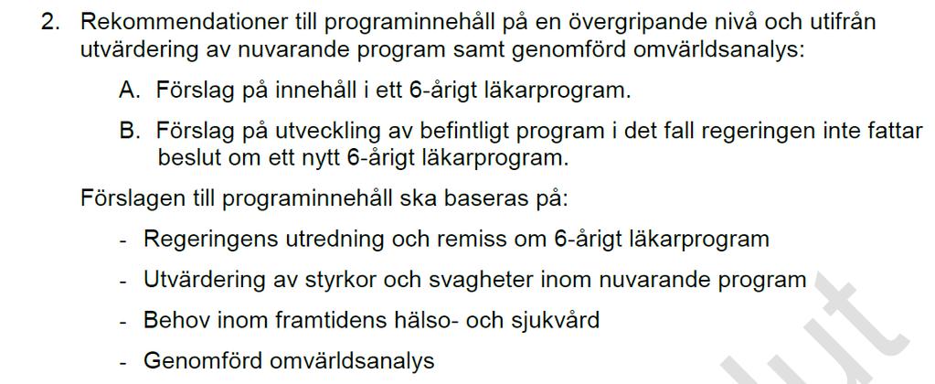 1. Förstudie nytt läkarprogram