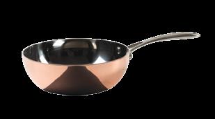 This range of pots and pans is the first, to present copper pans for INDUCTION.