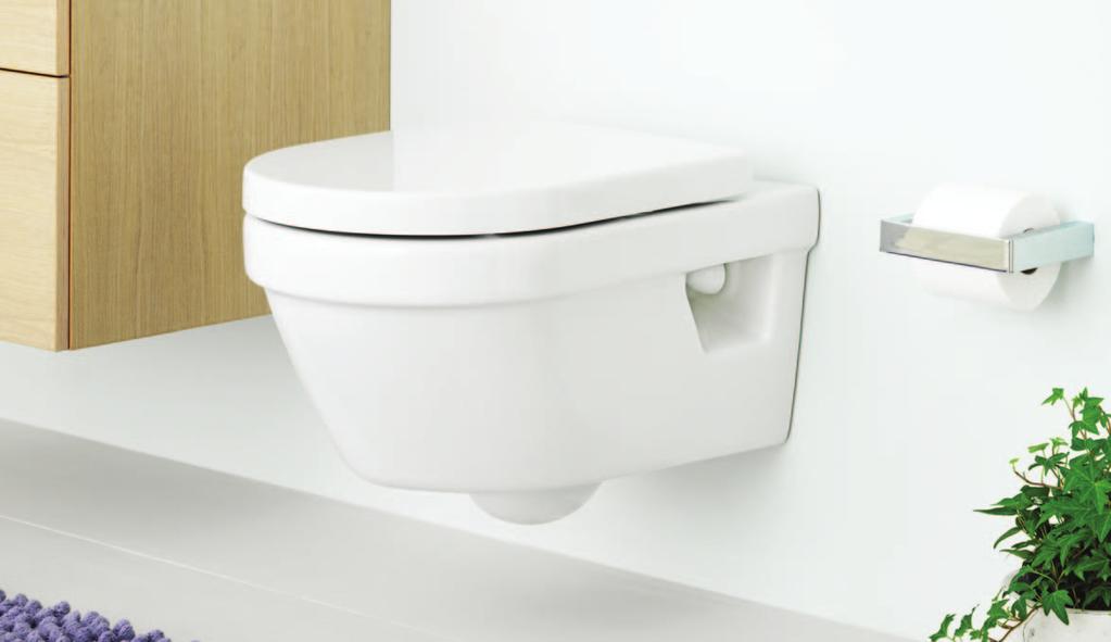 Uudne WC-poti disain, siledad pinnad ja tõhus loputus ei lase mustusel koguneda.