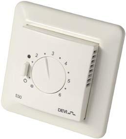 30 Reglering DEVIreg 530 Elektronisk termostat för reglering av golvvärme Elektronisk termostat för montage i apparatdosa, passande Elko RS och Eljo trend.