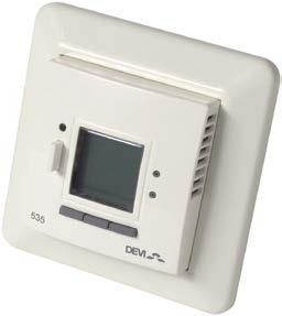 Reglering DEVIreg 535 Elektronisk termostat med digital display, för reglering av golvvärme 31 Elektronisk termostat för montage i apparatdosa, passande Elko RS och Eljo trend.