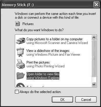 Kopiering av bilder till datorn Kopiering av bilder till datorn Windows XP/Vista I det här avsnittet