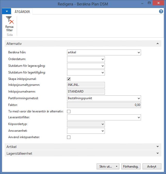 beräknas utifrån planeringsdetaljer från