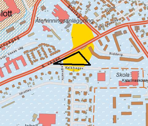 Utdrag ur SGU:s jordartskarta, lerig morän / Glacial lera. Ytskiktet består i provtagningspunkterna av fyllning innehållande mulljord, lera, silt, grus o.