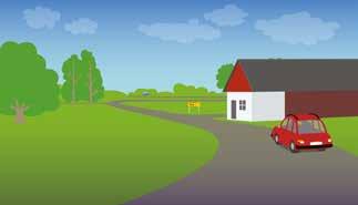 Körning på smal och krokig väg Under provet kan du få köra på smala och krokiga vägar med olika hastighetsbegränsningar. Det kan vara grusvägar eller asfalterade vägar.