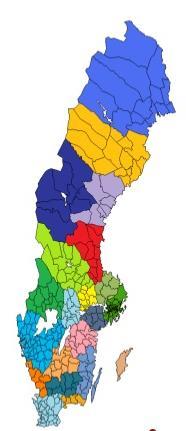 Region Jönköping County 13 municipalities, population: 340 000 3 hospitals, 44 primary care centers (public and