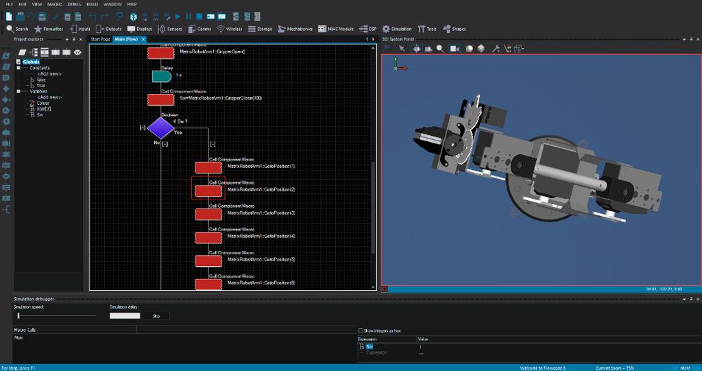 Översättning mellan de olika programmeringsspråken är möjlig och simulering kan genomföras på medföljande exempel av fysiska mikrodatorkort.