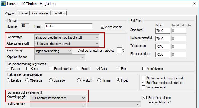 Hur påverkar lönearternas inställningar arbetsgivardeklarationen?