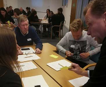 Genom olika workshops, och diskussioner fick vi med hjälp av representanter från verksamheten fram material för a kunna konstruera en värdegrund för svensk boxning.