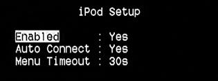 Hur du använder din T 755 SETUP MENY ipod SETUP (ipod INSTÄLLNING) ipod Setup menyn ger dig möjlighet att göra följande inställningar som associeras med ipod som vald källa: Enabled (inkopplad): Välj