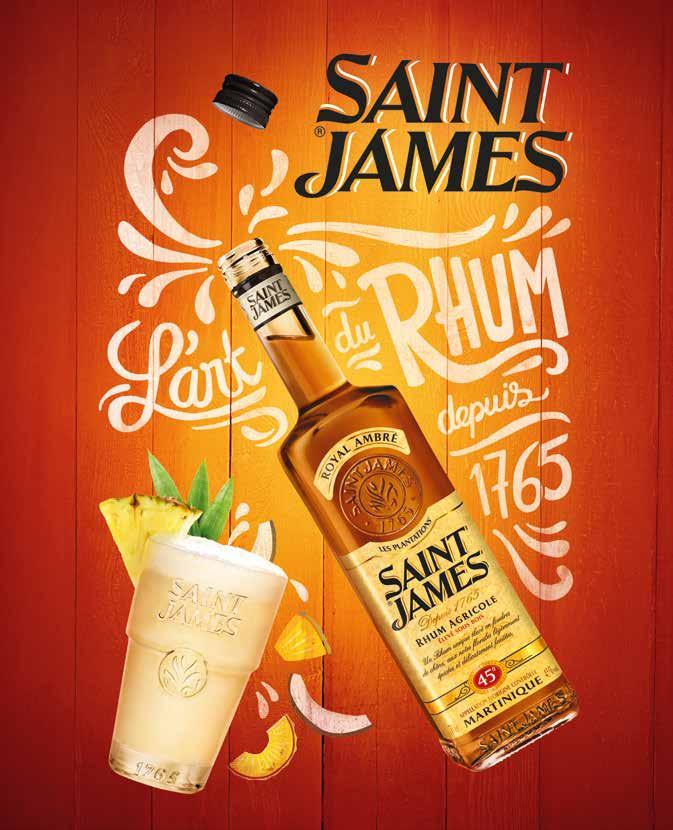 SAINT JAMES ROYAL AMBRÉ RHUM 70 cl 40 Vol% En gyllene agricole rom lagrad på ekfat mellan 18 och 24 månader.