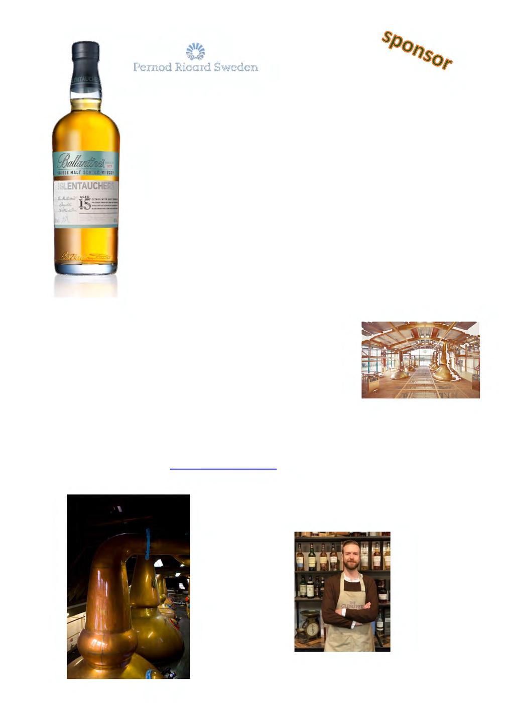 ~,,~ -- ~ Pernod Ricard Sweden,,. Nu kommer Glentauchers, den tredje 15 åringen från Ballentines.