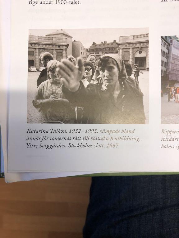 Romernas kamp för rättigheter Under 1960-talet kämpade den romska författaren Katarina Taikon för romernas rättigheter. Hon skrev artiklar, organiserade demonstrationer och talade med politiker.