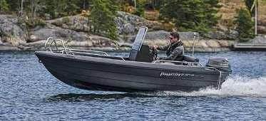 Pioner 14 Active CS Längd: 4,11 m. Bredd: 1,73 m. Vikt utan motor: ca 220 kg. Rek. motorstyrka: 15-25 hk.