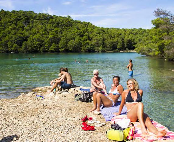 Radermacher och Susanne Högeryd vid Malo Jezero på Mljet.