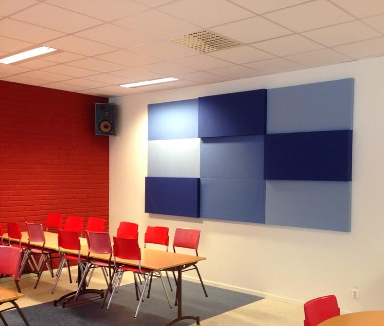 Flex Sätt färg på en vägg, samtidigt som det förbättrar akustiken avsevärt.