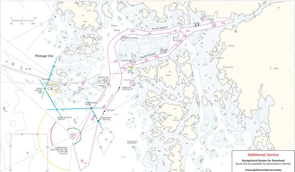 Coastal fairway coverage Shore based sensors