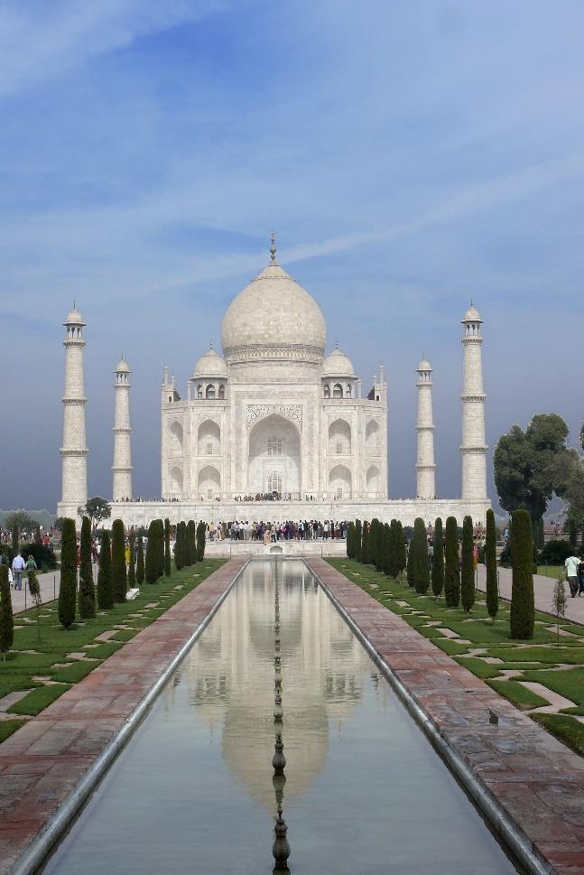 DAG 7: TORSDAG 21 FEBRUARI 2019 AGRA TAJ MAHAL På morgonen tid för besök vid en av världens mest berömda byggnader, Taj Mahal.