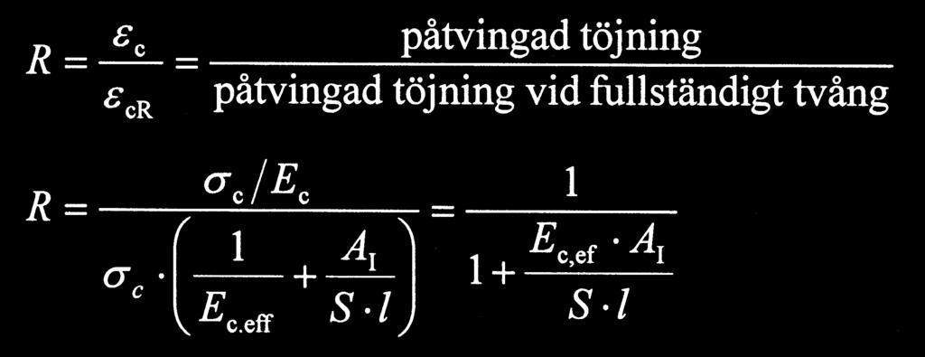 kombination med konventionell armering, kan den kraft som verkar på de ospruckna partierna beräknas som summan av bidraget från stång- och fiberarmering (se figur 3) enligt ekvation (12), där f ft.