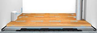 Mekaniskt ventilerat golv Bild från Jape Sanering av mögelpåväxt Mögelpåväxt kan saneras med t ex slipning (gäller både träreglar och betong) eftersom påväxten endast sitter på ytan.