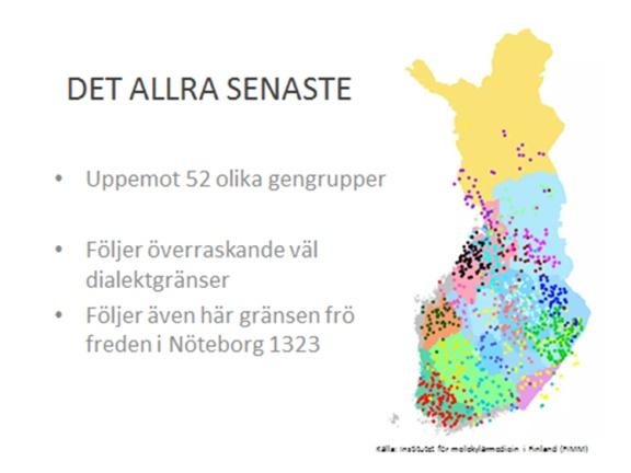 om finländarnas DNA, i syfte