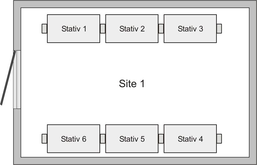 17 2.4.3 Siteritning Siteritningen är en schematisk ritning som bör tas fram och som visar det invändiga utrymmet i en site.