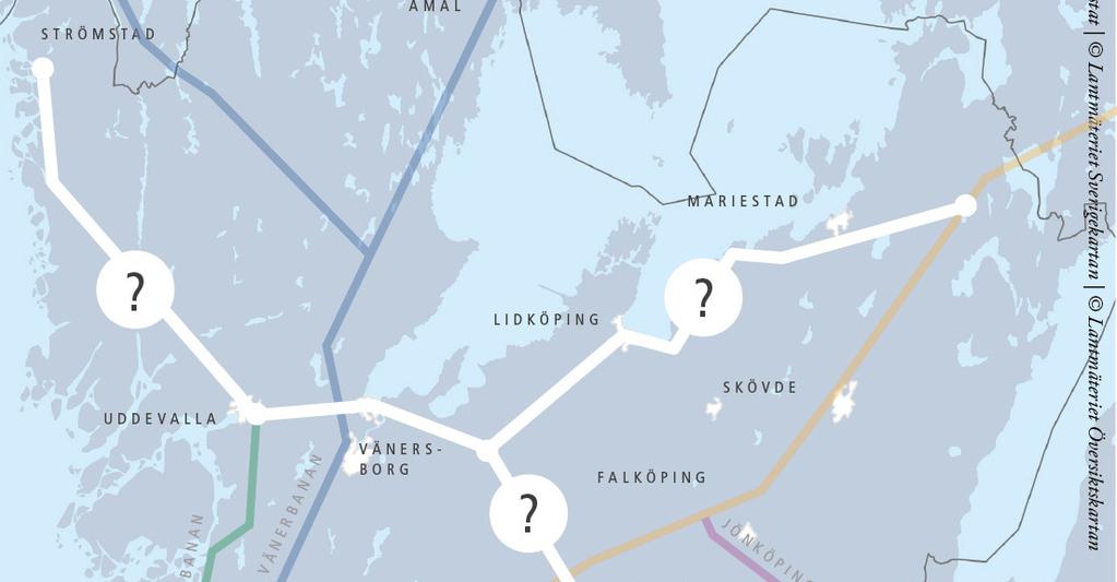 410-525 mnkr Fortsatt upprustning Kortare restider Vänersborgs stn Fler
