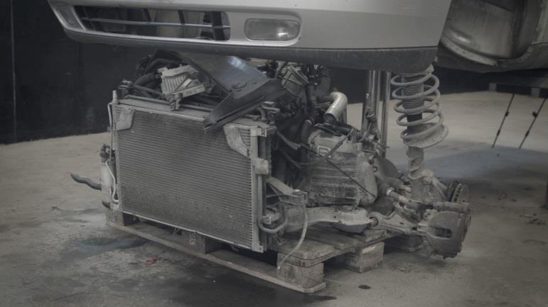 Aluminiummotorer (motorpaket) Denna fraktion bestod av motorer och växellådor med stor andel aluminium.