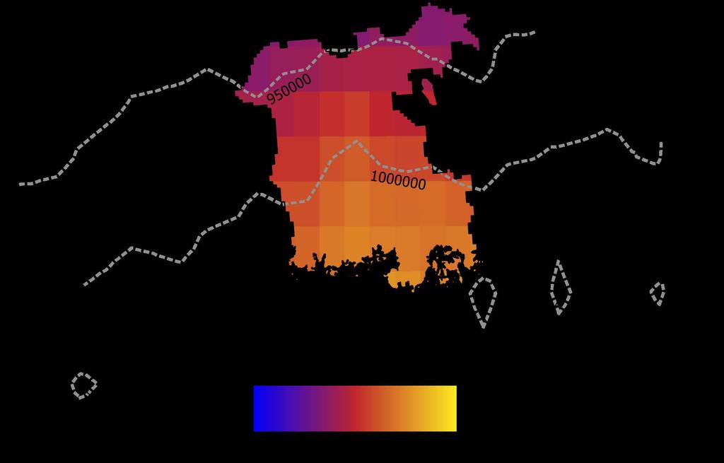 B3. Ronneby I Ronneby kommun har.5 och 1.7 km 2 identifierats lämpliga för installation av solceller i scenario A respektive B 1, vilket motsvarar 8 och 235 GWh producerad solel per år.