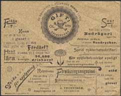 000:- Enkla brevkort 603K bke3 Brevkort 10 öre daterat Stockholm den 22 Nov 79 stämplat med endast utländska stämplar, ANK 25.11. och ÅBO 25.11.79. 300:- 604K bke9 1897 Jubileumsbrevkort 5 öre.