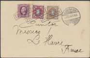 Four items with Swedish frankings, cancelled HELSINGØR POSTKONTOR 1652-1952 5.9.52 together with boxed FRA SVERIGE, HELSINGØR 1.AUG.1961, FREDERIKSHAVN 18.MAJ.1951, and RØNNE 1.7.