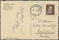 With postage due label 20 öre crossed out, and notation Danmark?. Interesting cover.
