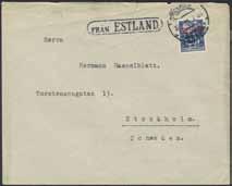 DANMARK, on nine Danish mail items. Sent to Sweden, Denmark, Germany and Norway. (9).