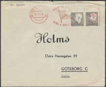 German boxed cancellation AUS SCHWEDEN PER STRALSUND on three Swedish postal items sent to Germany, of which one letter card with hotel