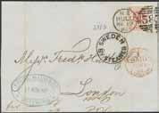 300:- 1176K 33d GREAT BRITAIN Göteborg Hull route. British duplex cancellation 383/HULL N2 19.NO.82 on Swedish stamp, 20 öre Circle type perf.