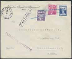 30 on Latvian stamp 20 s, together with boxed cancellation FRÅN LETTLAND, on postcard dated Riga den 11 nov 1930, sent to Sweden. Very fine.