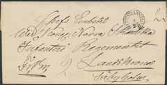 24 26 27 23K 24K CHRISTIANSTAD 22.9.1830, typ 1 i praktavtryck på brev sänt till Lund.