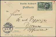 Cancellation SJÖPOSTEXPEDITION 70 M/F GRIPSHOLM on seven Swedish postal items 1932 1936, of which