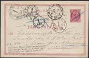 but still very fine. 1.000:- 1238K GERMANY-DENMARK Kiel-Korsør route. Danish boxed cancellation KORSØR-KIEL DPSK: POSTKT. No 2, No 3 and No 4 respectively, on three German postcards, 1882-1903.