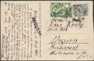 19 on German stamp 10 pf, on postcard dated Kiel 25/V 14, sent to Denmark. 300:- 1240K GERMANY-DENMARK Puttgarden-Rødby route. Danish boxed cancellation FRA FORBUNDSREP.