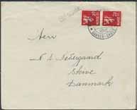000:- 1257K NORWAY-DENMARK Danish single line cancellation FRA NORGE on three Norweigan postcards sent to Denmark, of which one is dated 7/4 86 and with transit pmk