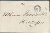 Haparanda och transit HAPARANDA 4.3.1846 (typ 3, P: 1200:-). Notering Lösen 9½ kopek silfver. 1.500:- 71K Finland.