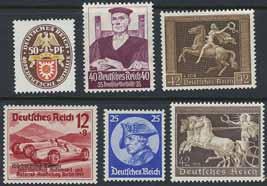 2099 1-19 II Local Schwarzenberg, 1945 Hitler blackened with Manor with inscription Schwarzenberg overprint 1 to 80 pf including two shades of 6 pf (20). Not prized unused. All signed STURM.